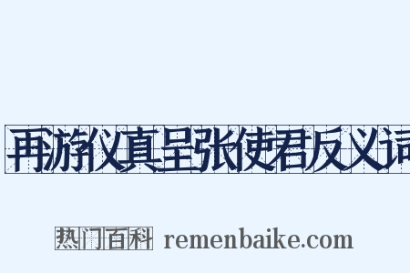 再游仪真呈张使君反义词是什么意思的图片